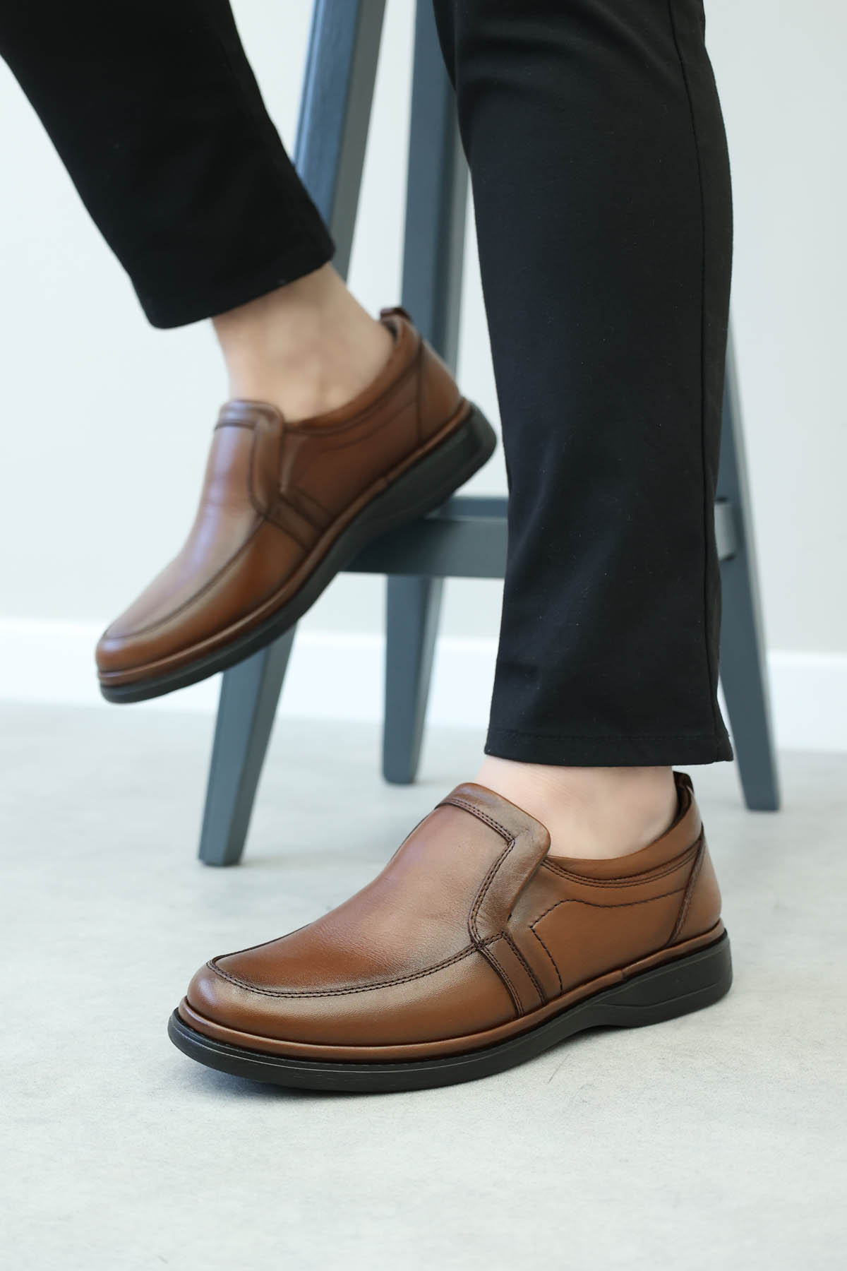 Hakiki Deri Ortopedik Erkek Casual Ayakkabı 662MA209 - Görsel 2