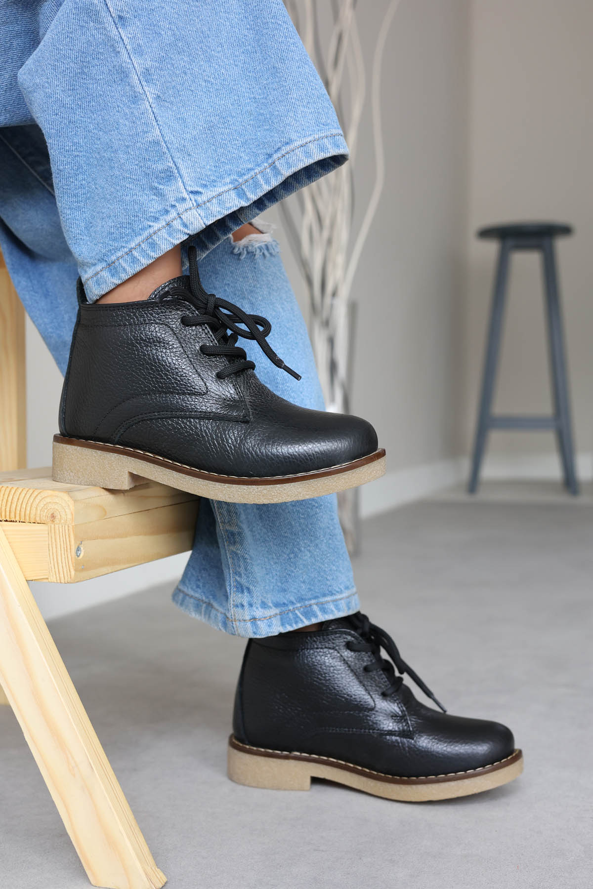 Hakiki Deri Unisex Çocuk Klasik Bot 612SXCA2024 - Görsel 2