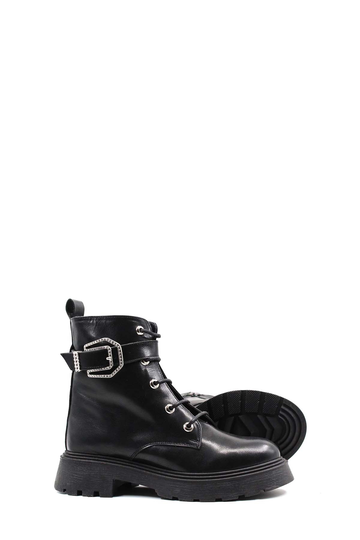 Hakiki Deri Kadın Klasik Bot 888SZA1560 - Görsel 5