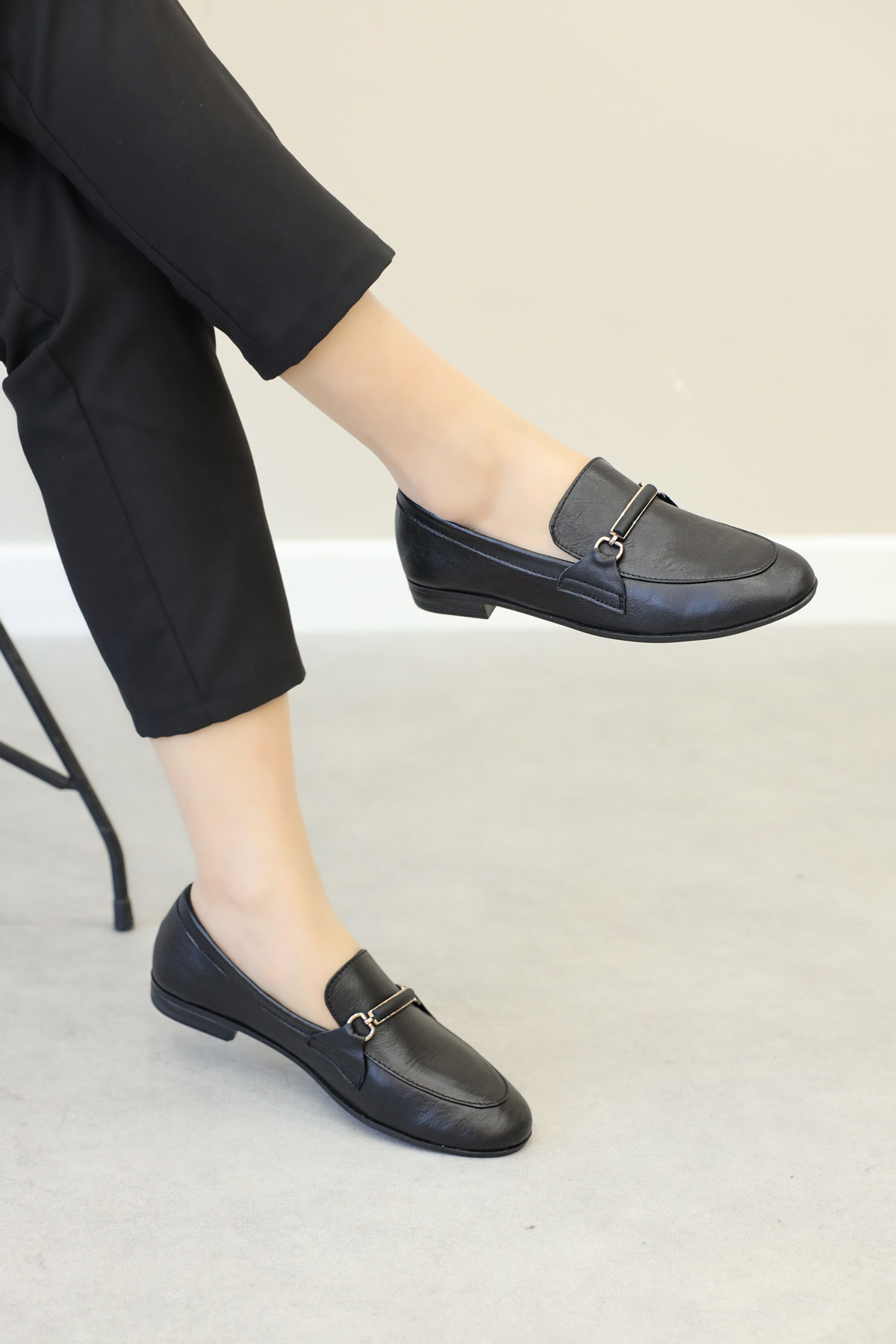 Hakiki Deri Kadın Babet Ayakkabı 419ZAE-15 - Görsel 2