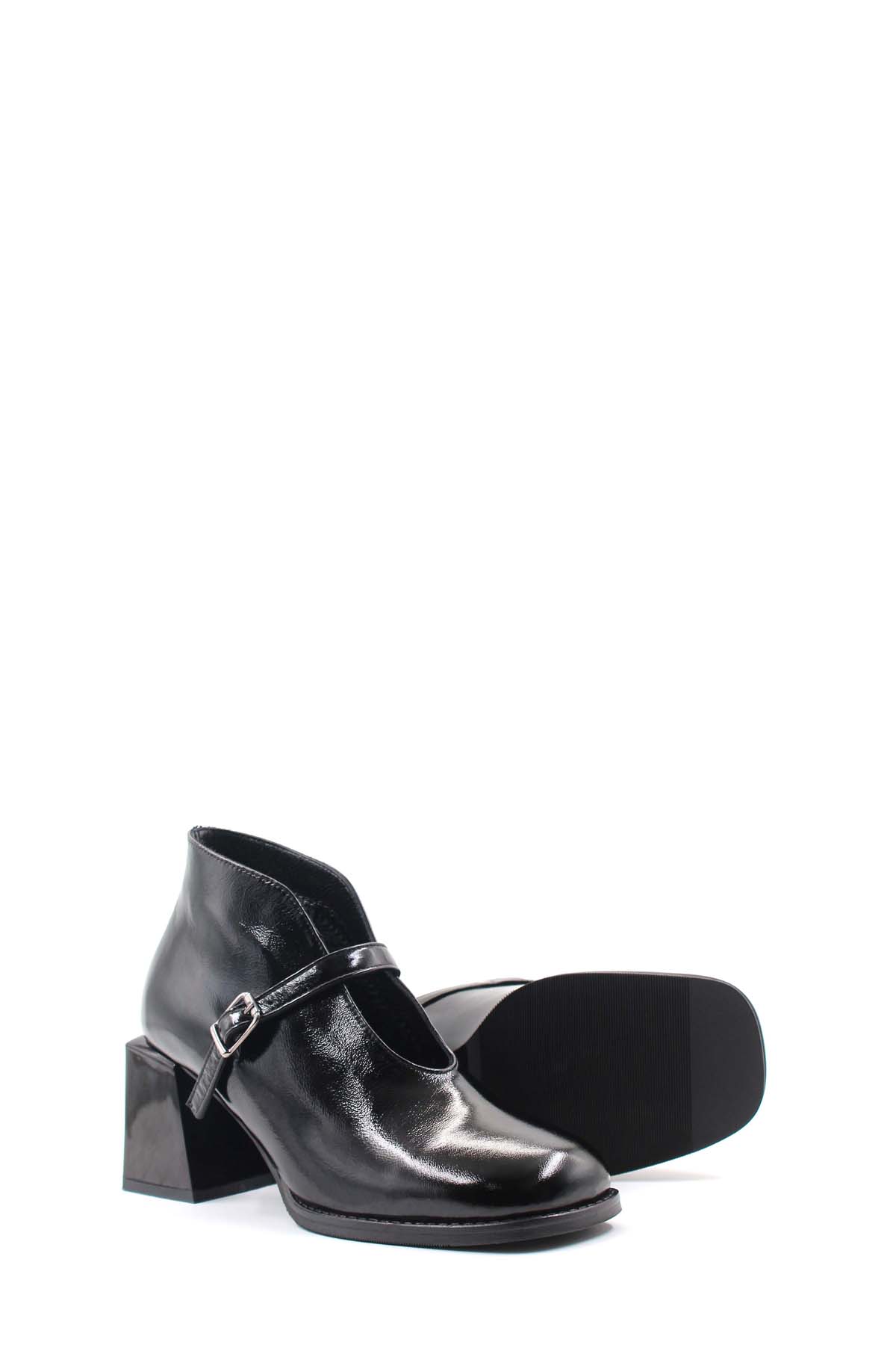 Hakiki Deri Kadın Kalın Topuklu Bot 064SZA230 - Görsel 5