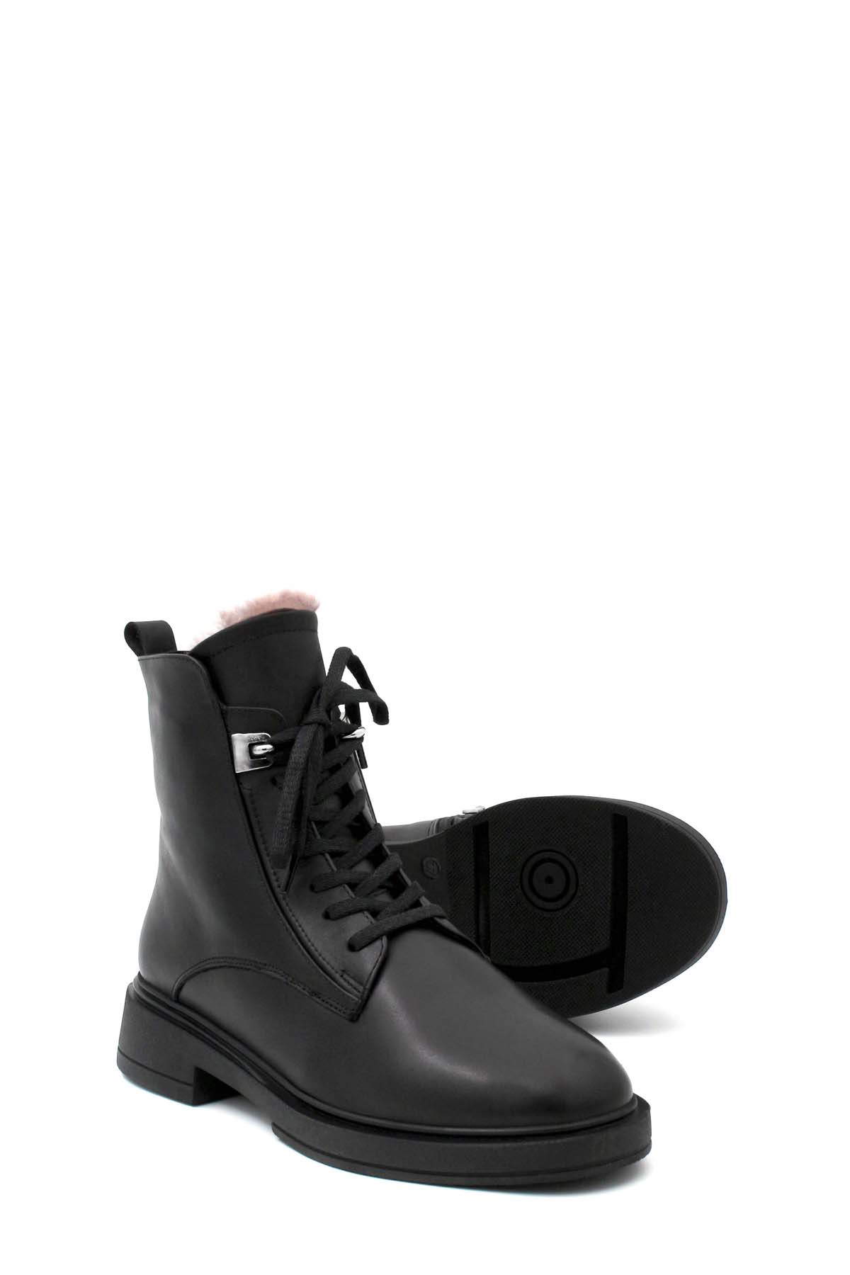 Hakiki Deri Kürklü Kadın Klasik Bot 916KZA3798 - Görsel 5