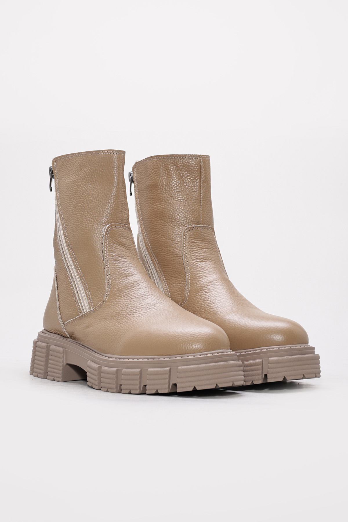 Hakiki Deri Kürklü Kadın Klasik Bot 710KZA6002 - Görsel 2