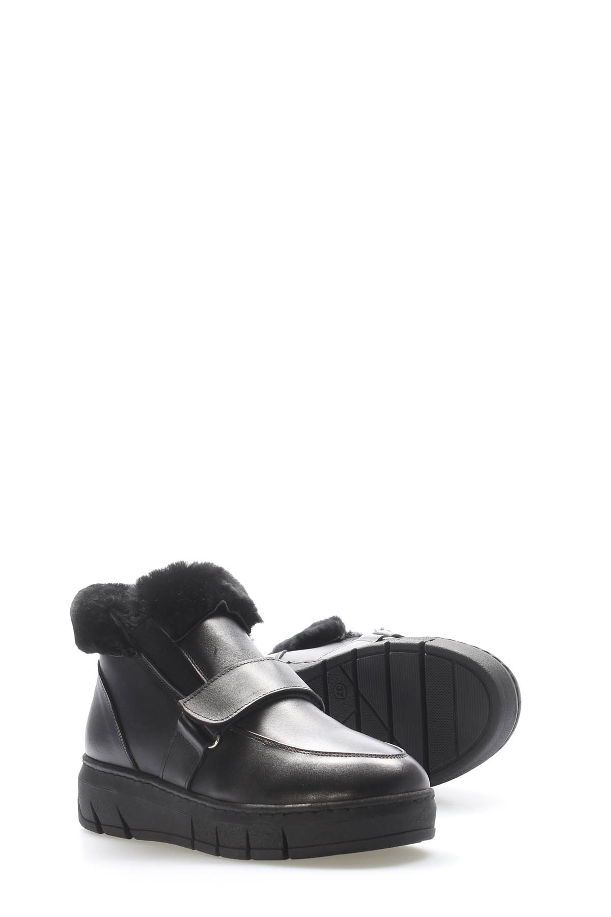 Hakiki Deri Kürklü Kadın Klasik Bot 916KZA3700 - Görsel 5