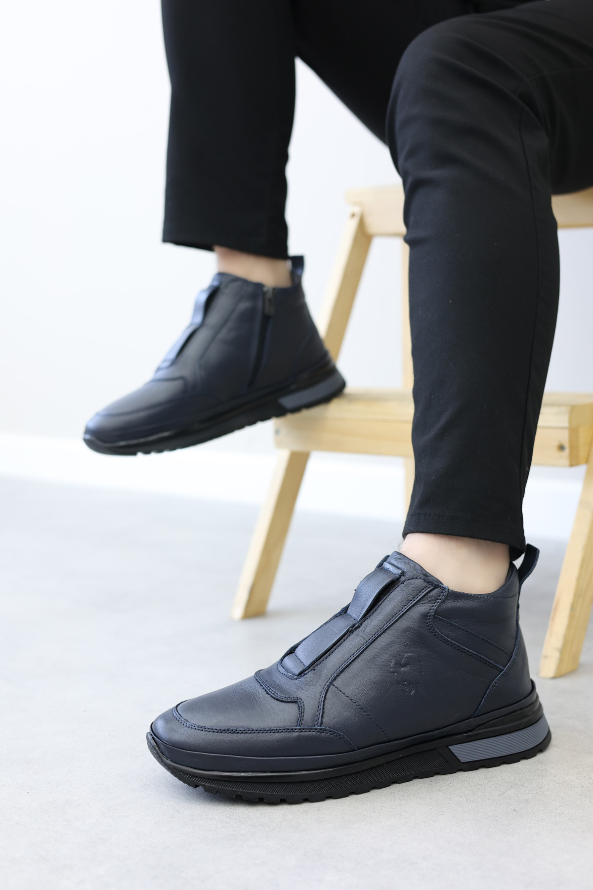 Hakiki Deri Kürklü Erkek Spor Bot 856KMA717 - Görsel 2