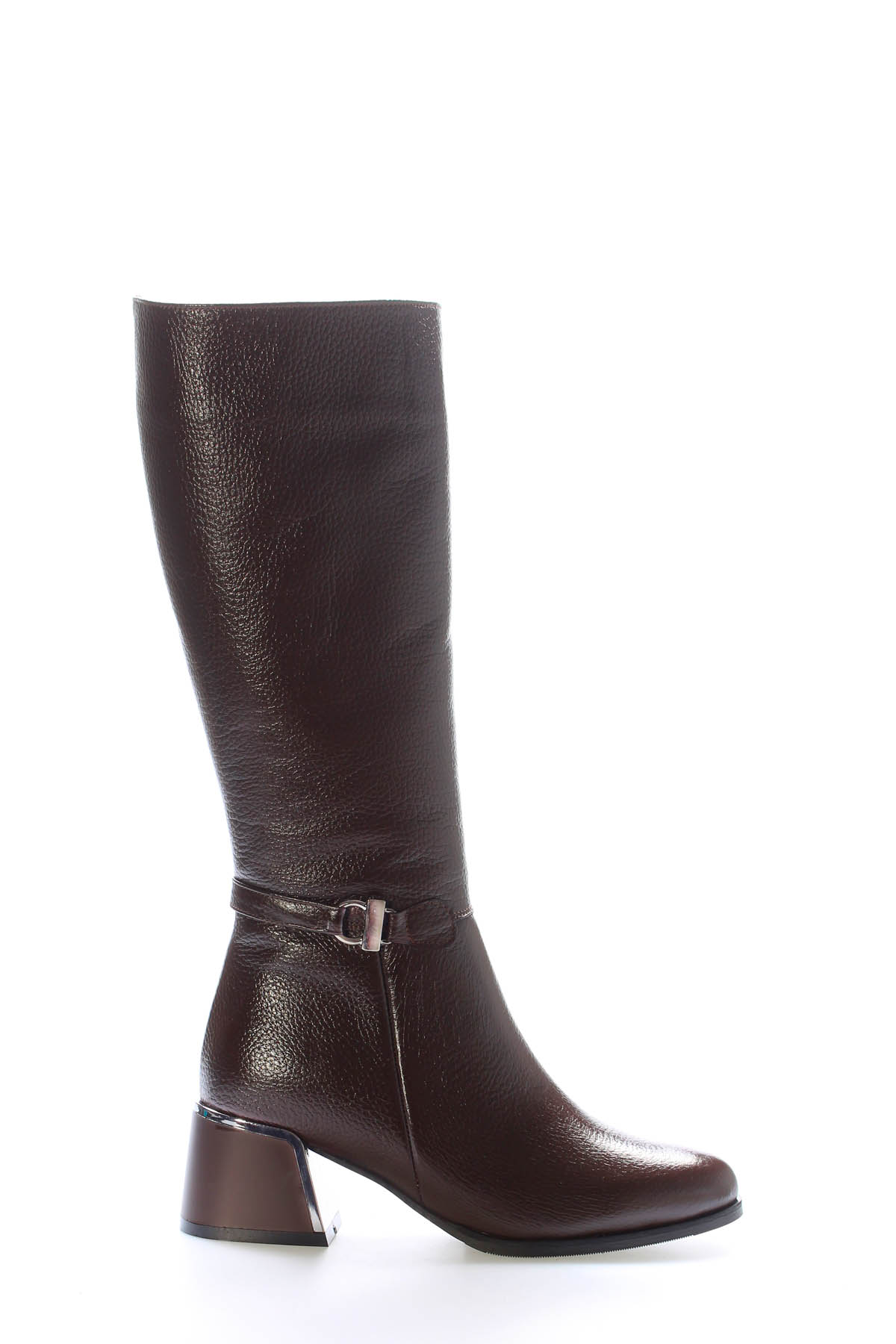 Hakiki Deri Kürklü Kadın Dolgu Topuk Çizme 064KZA267 - Görsel 2