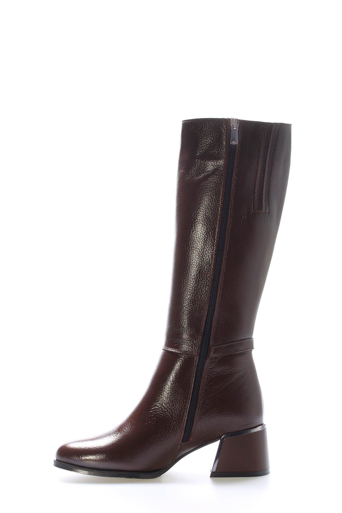 Hakiki Deri Kürklü Kadın Dolgu Topuk Çizme 064KZA267 - Görsel 3