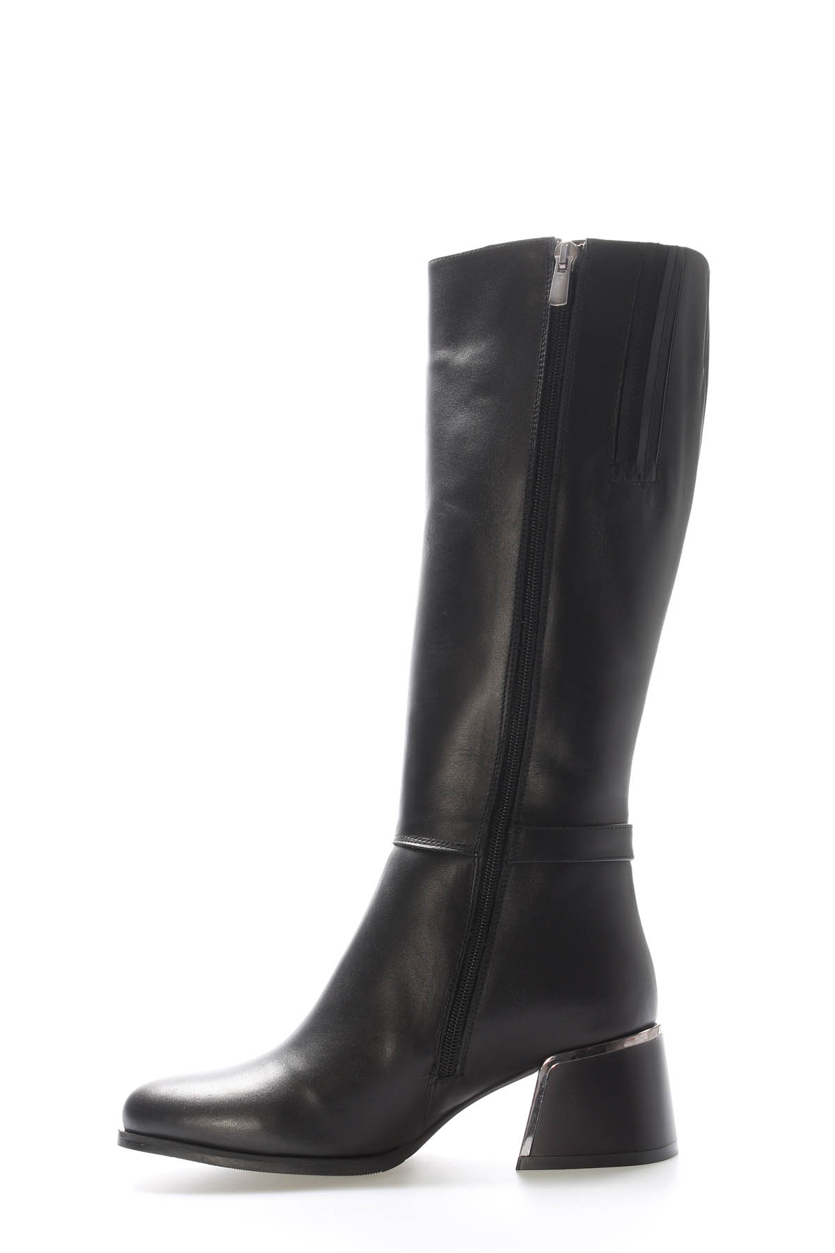 Hakiki Deri Kürklü Kadın Dolgu Topuk Çizme 064KZA267 - Görsel 4