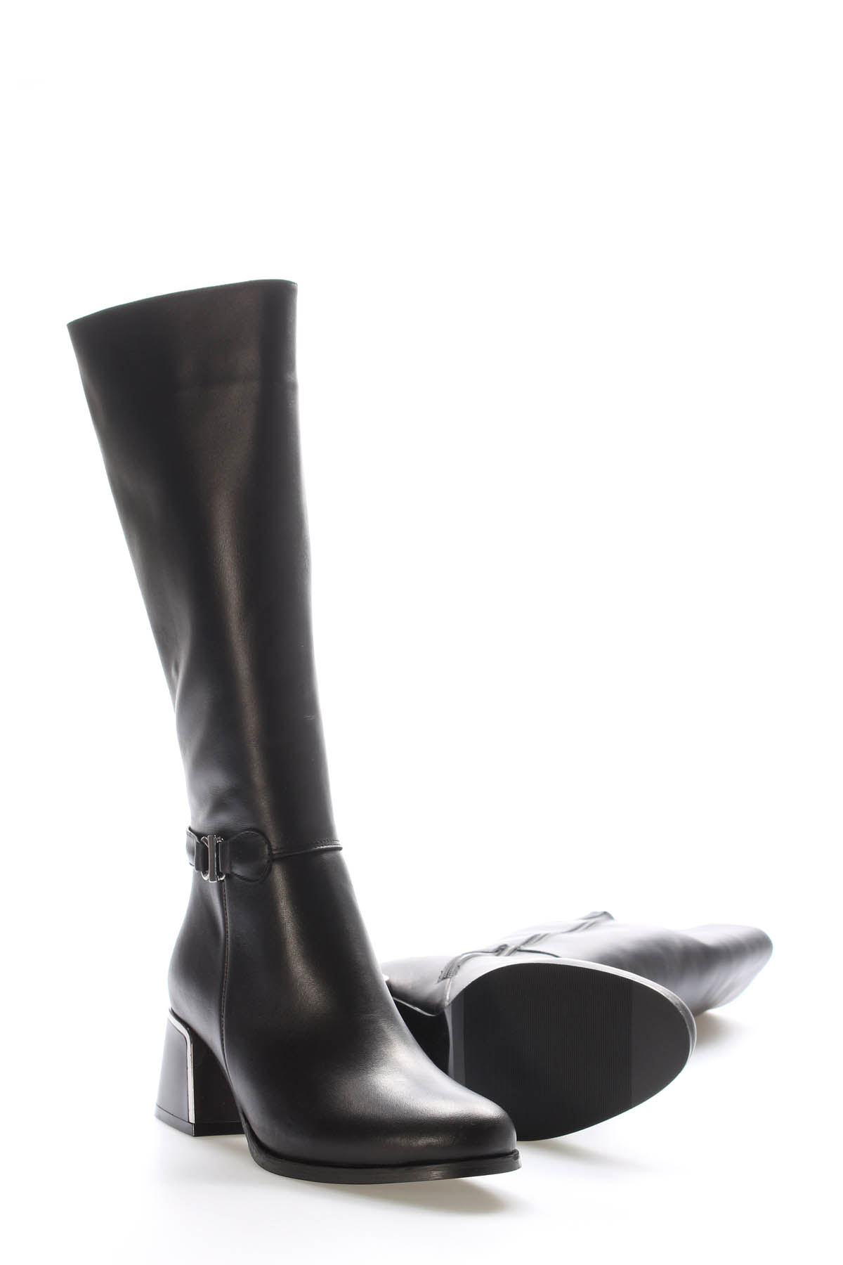 Hakiki Deri Kürklü Kadın Dolgu Topuk Çizme 064KZA267 - Görsel 5