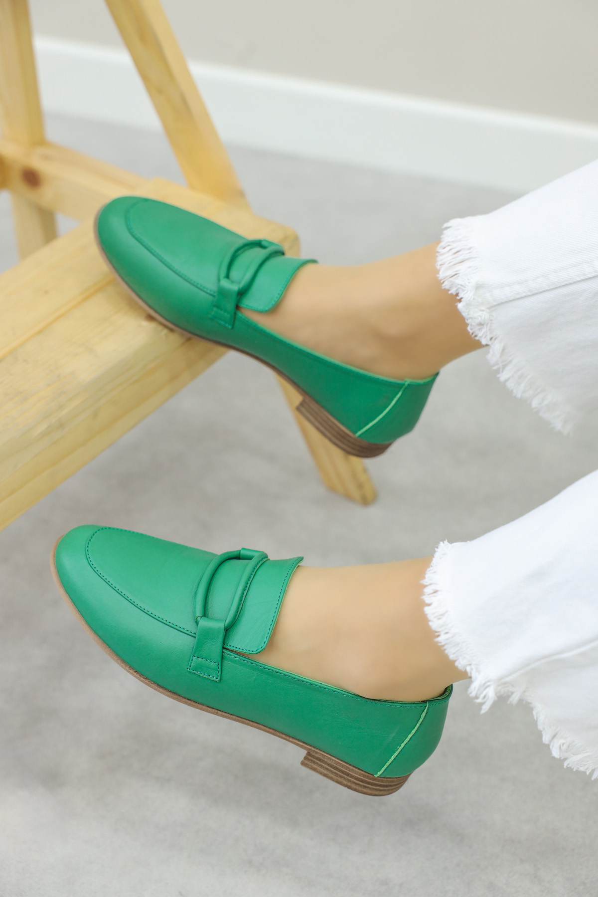 Hakiki Deri Kadın Babet Ayakkabı 657ZA5000 - Görsel 2