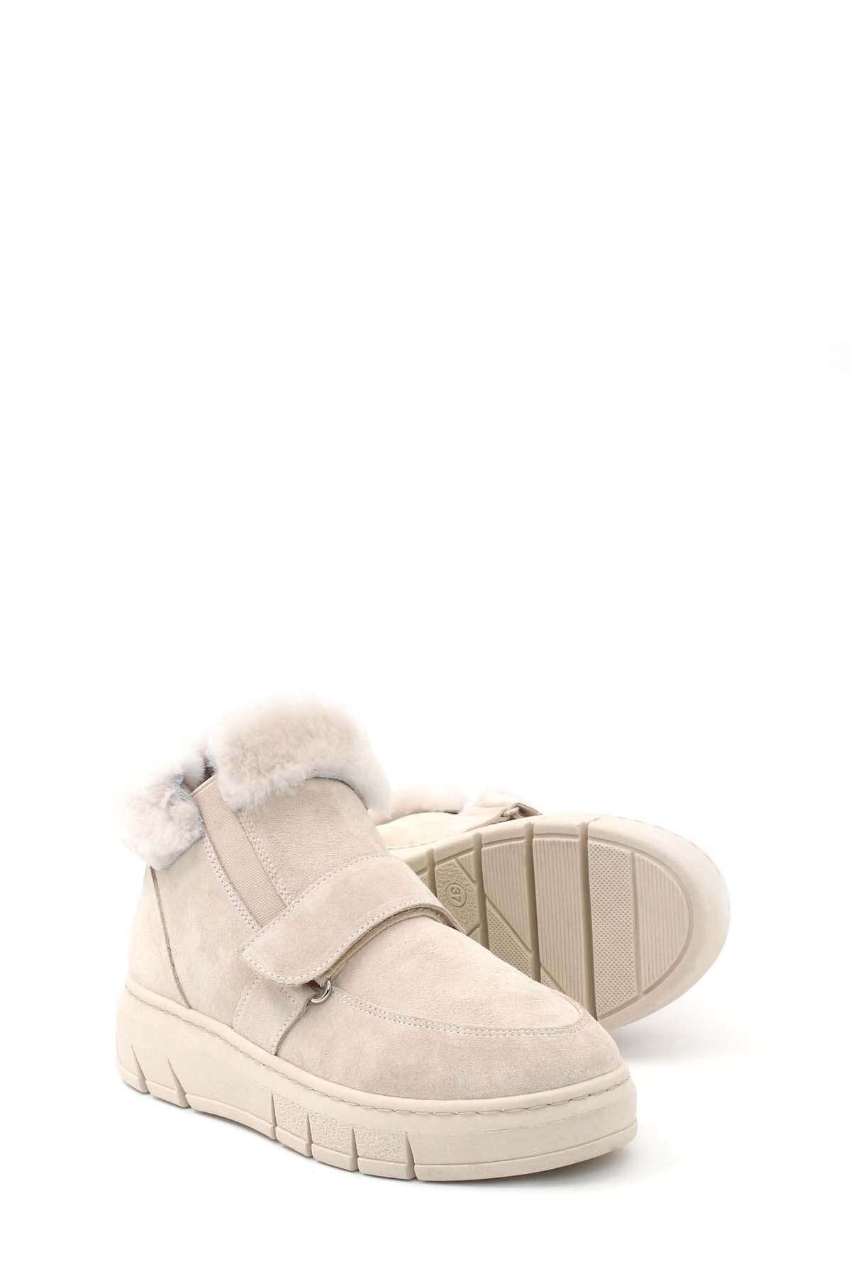 Hakiki Deri Kürklü Kadın Klasik Bot 916KZA3700 - Görsel 5