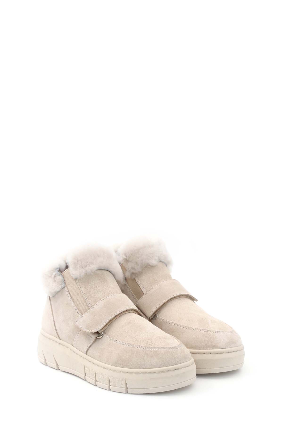 Hakiki Deri Kürklü Kadın Klasik Bot 916KZA3700 - Görsel 6