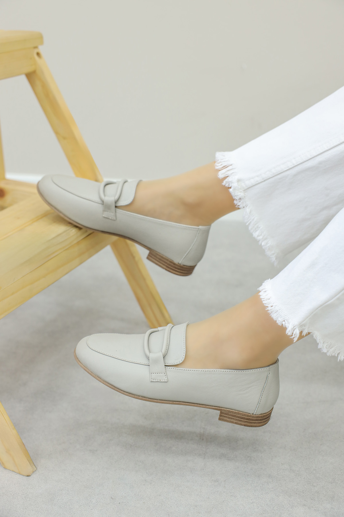 Hakiki Deri Kadın Babet Ayakkabı 657ZA5000 - Görsel 2