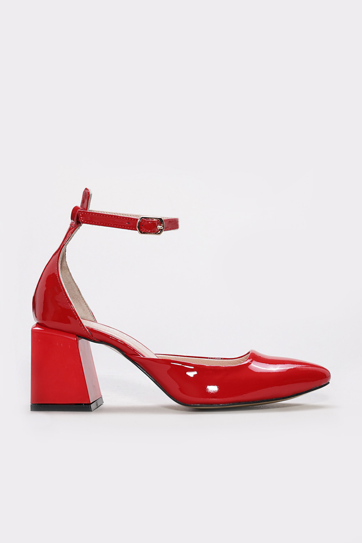 Hakiki Deri Kadın Kalın Topuklu Ayakkabı 064ZA113 - Görsel 2