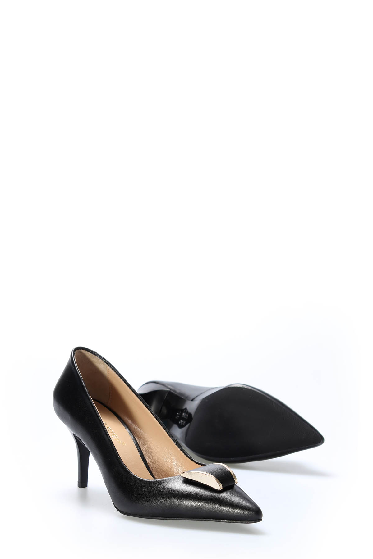 Hakiki Deri Kadın İnce Topuk Ayakkabı 215ZA3110 - Görsel 4