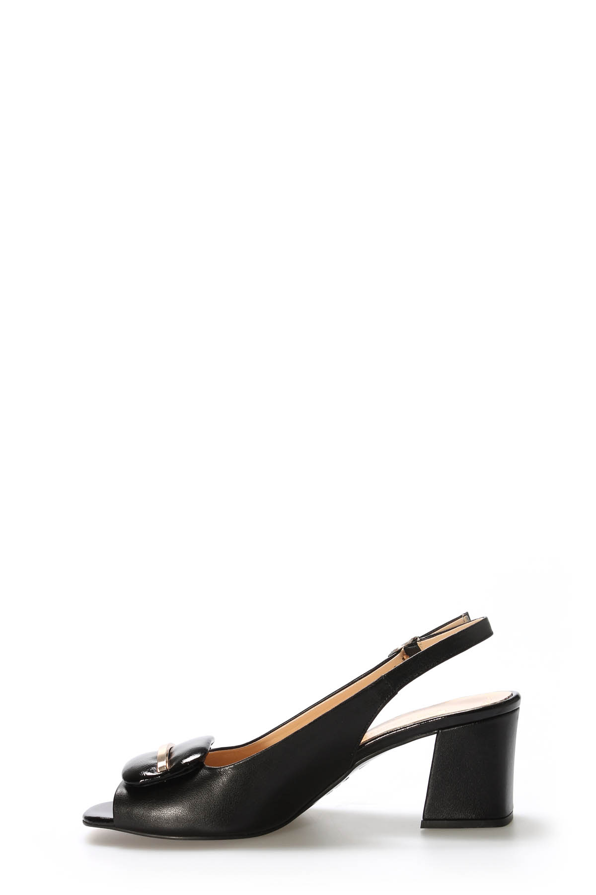 Hakiki Deri Kadın Kalın Topuklu Ayakkabı 215ZA2520 - Görsel 4