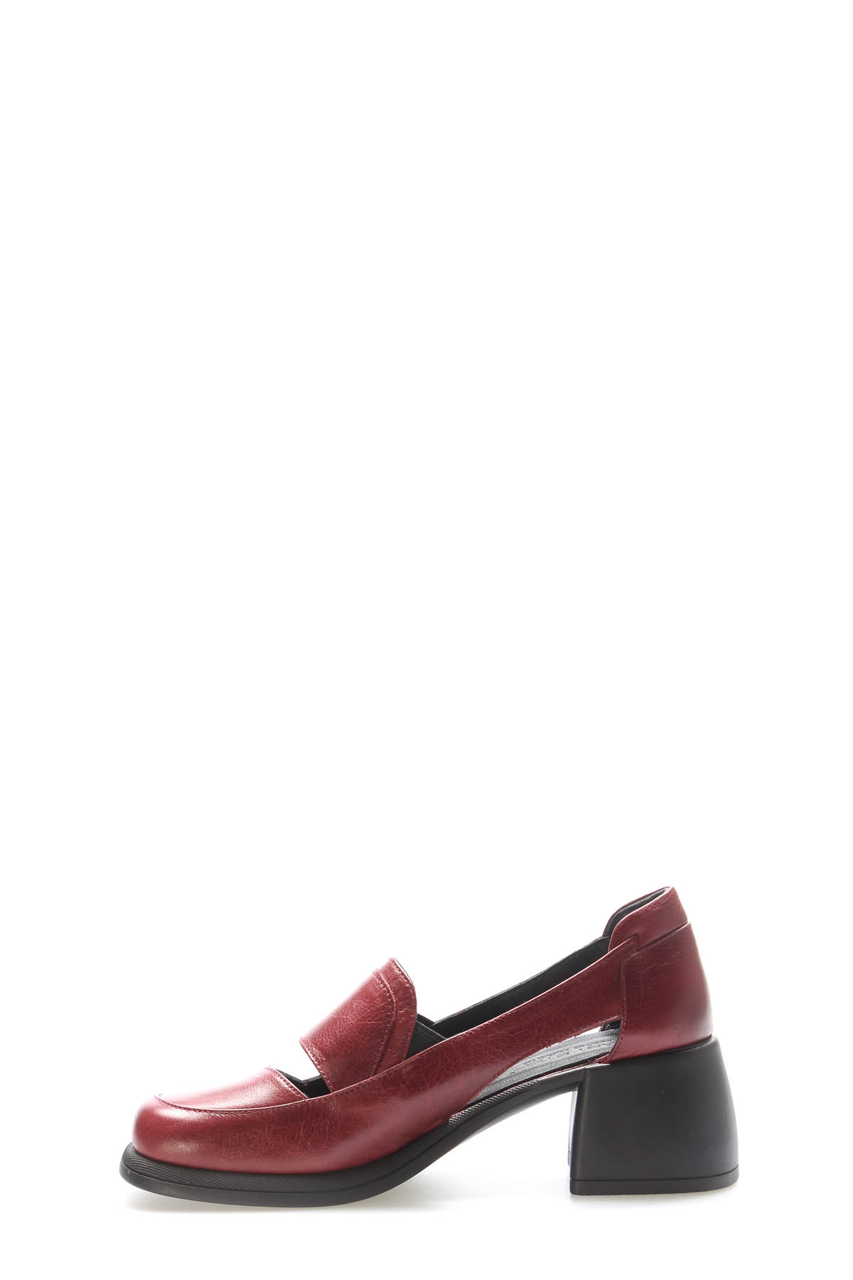 Hakiki Deri Kadın Kalın Topuklu Ayakkabı 217ZA757DUZ - Görsel 3