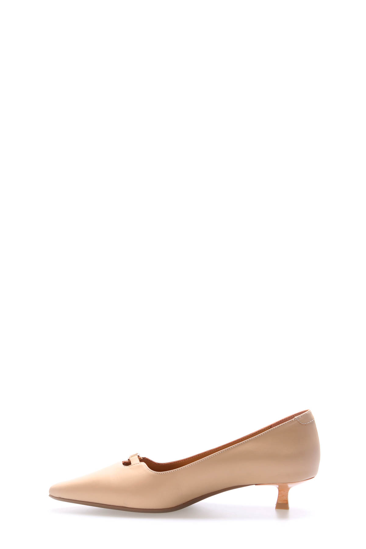 Hakiki Deri Kadın Kısa Topuklu Ayakkabı 019ZA25-682 - Görsel 4