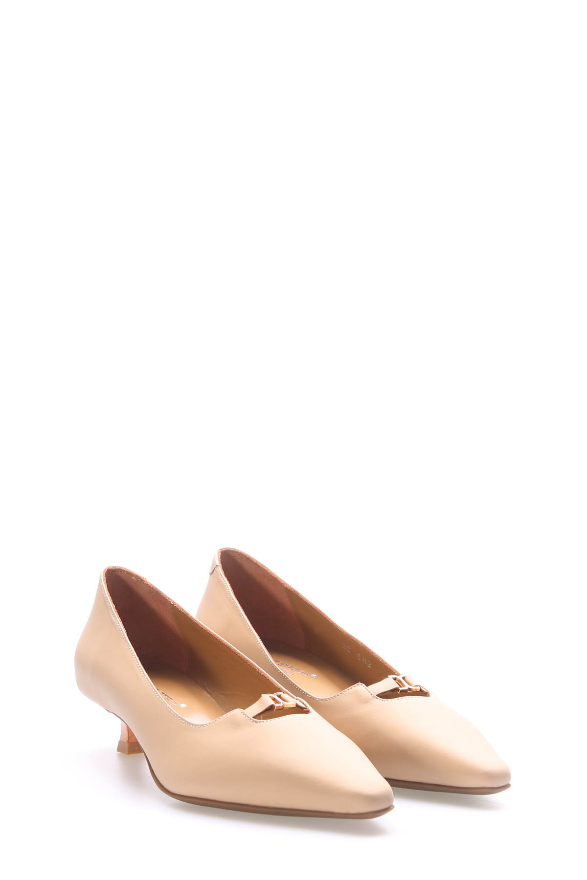 Hakiki Deri Kadın Kısa Topuklu Ayakkabı 019ZA25-682 - Görsel 6