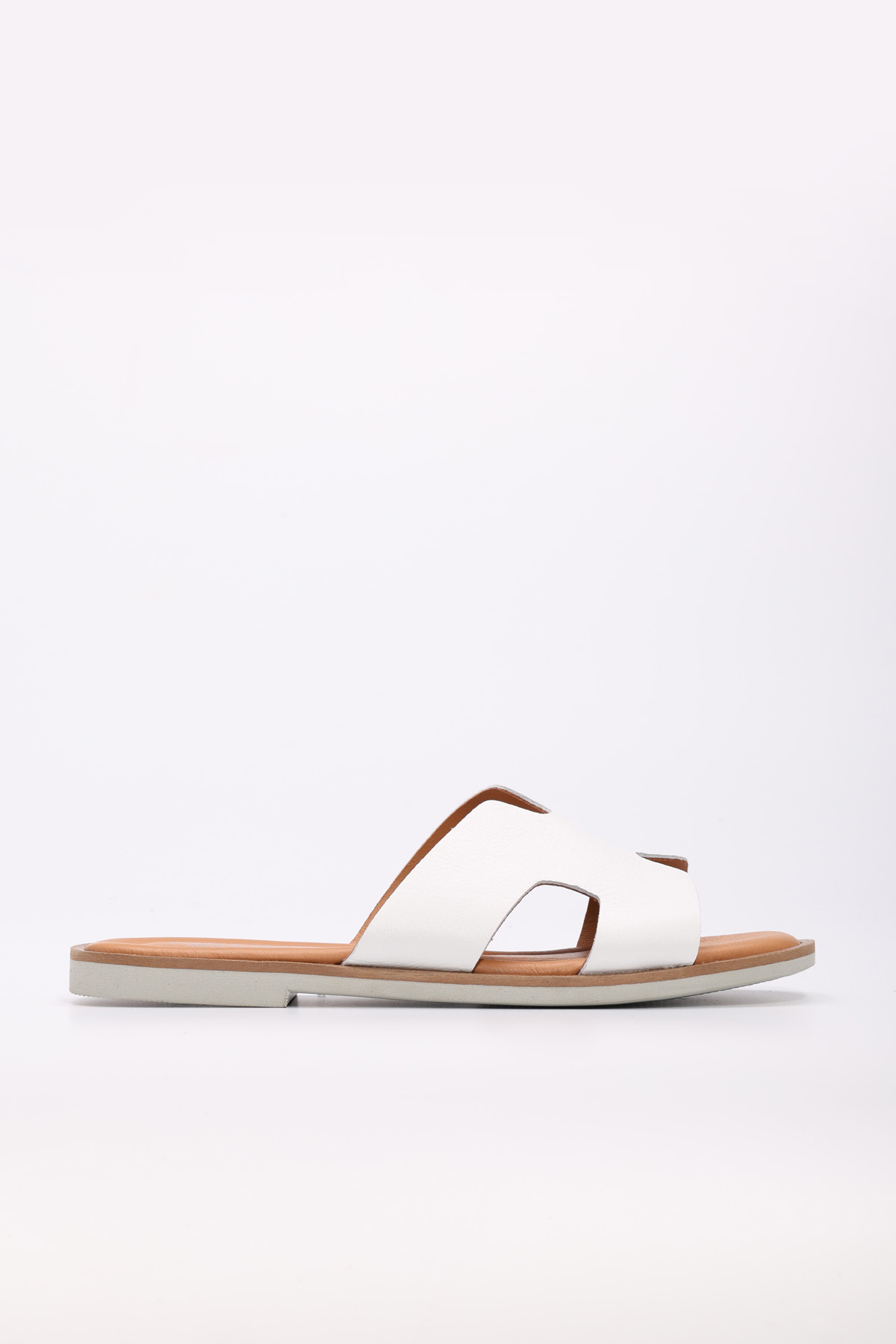 Hakiki Deri Kadın Düz Terlik 227ZA16408 - Görsel 2