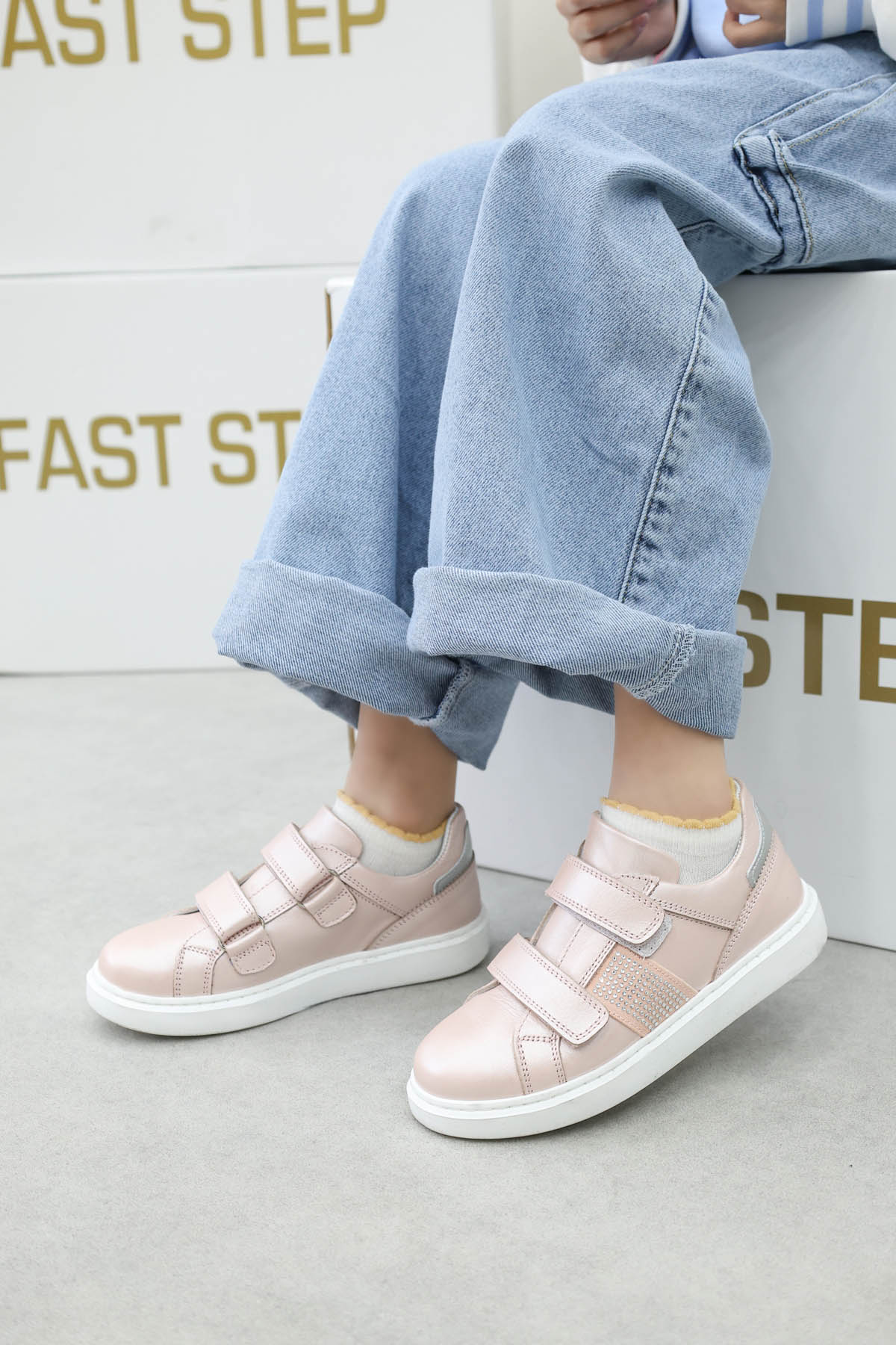 Hakiki Deri Kız Çocuk Casual Ayakkabı 612XA875 - Görsel 3