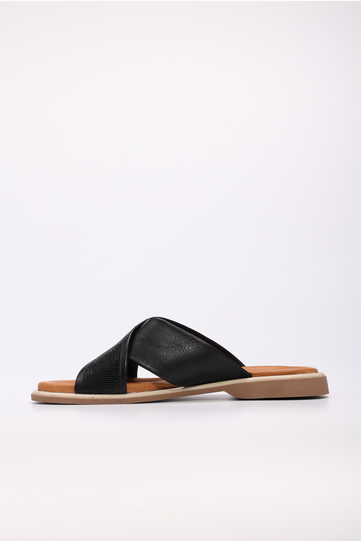 Hakiki Deri Kadın Düz Terlik 972ZA1201 - Görsel 3