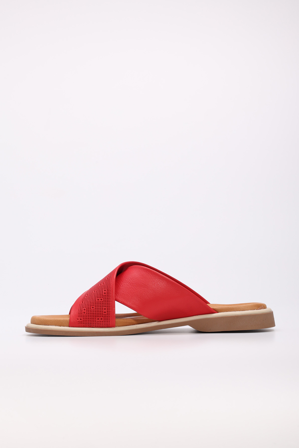 Hakiki Deri Kadın Düz Terlik 972ZA1201 - Görsel 3