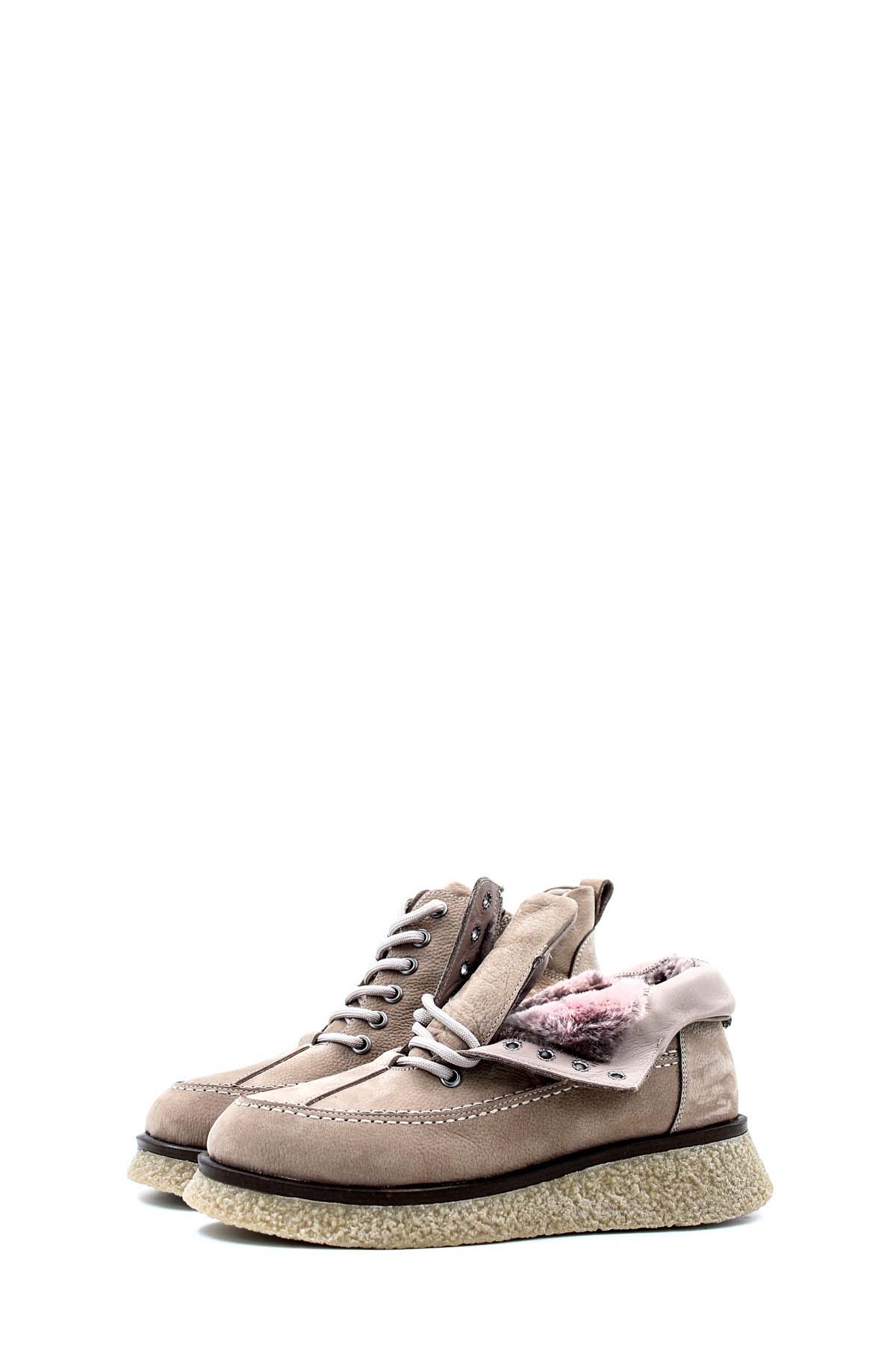 Hakiki Deri Kürklü Kadın Kalın Topuklu Bot 217KZA671-42 - Görsel 7