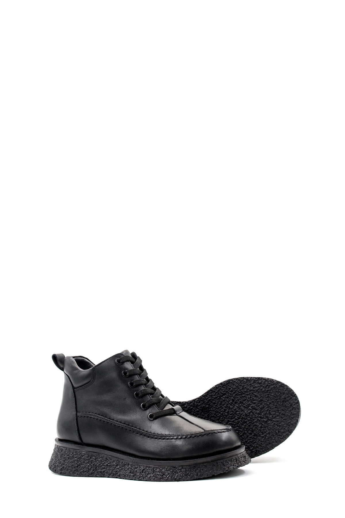 Hakiki Deri Kürklü Kadın Kalın Topuklu Bot 217KZA671-42 - Görsel 6