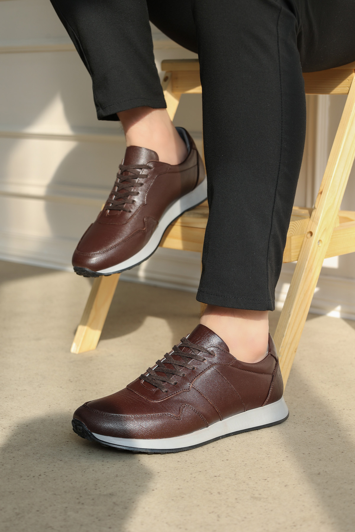 Hakiki Deri Erkek Casual Ayakkabı 951MA071TRM - Görsel 2