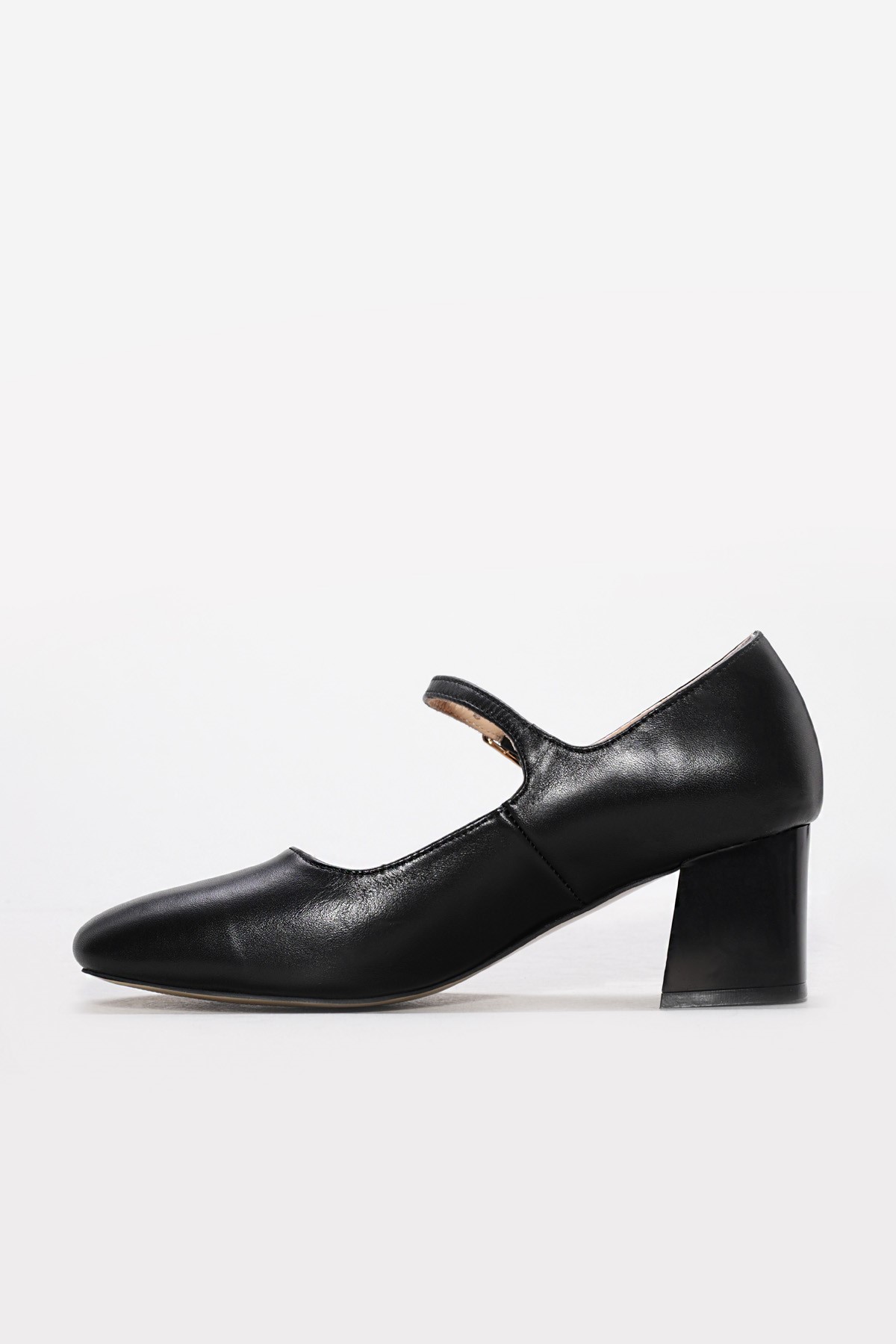 Hakiki Deri Kadın Kalın Topuklu Ayakkabı 064ZA369 - Görsel 4