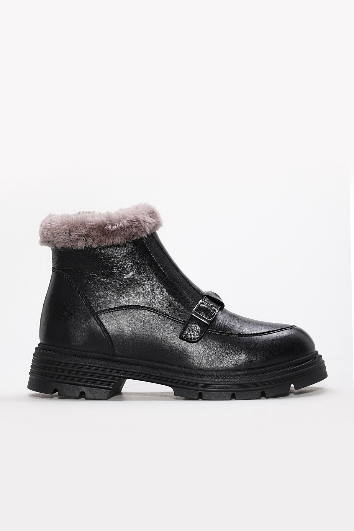 Hakiki Deri Kürklü Kadın Klasik Bot 217KZA789-34 - Görsel 3