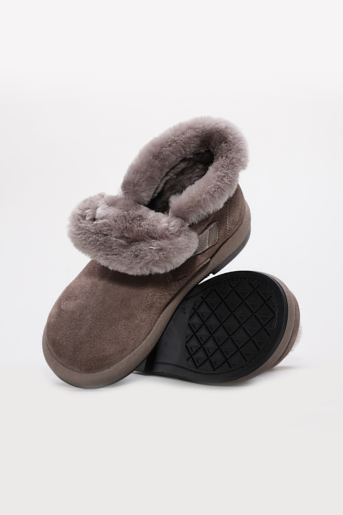 Hakiki Deri Kürklü Kadın Klasik Bot 710KZA2000 - Görsel 4