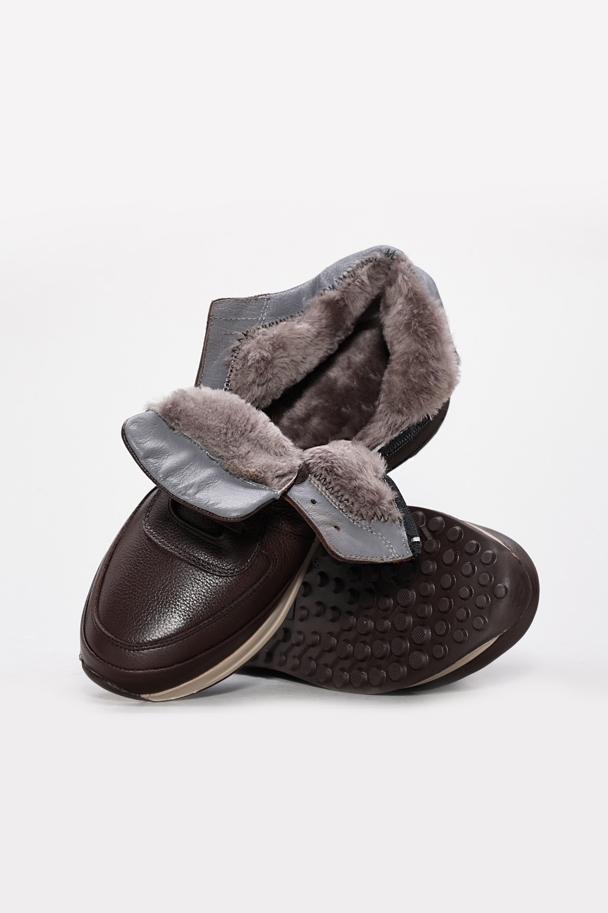Hakiki Deri Kürklü Erkek Klasik Bot 600KMA329 - Görsel 4