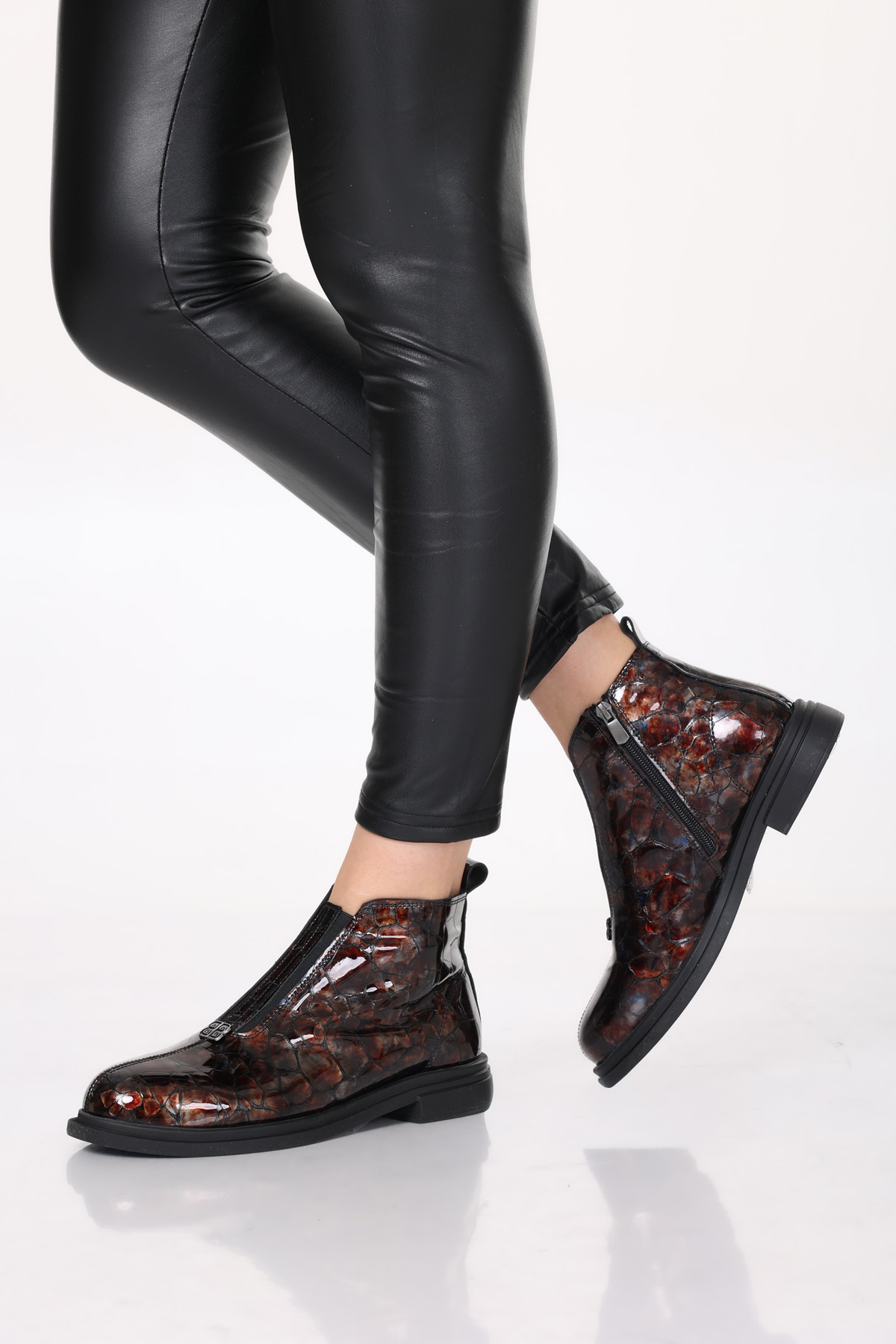 Hakiki Deri Kadın Klasik Bot 238SZA116 - Görsel 2