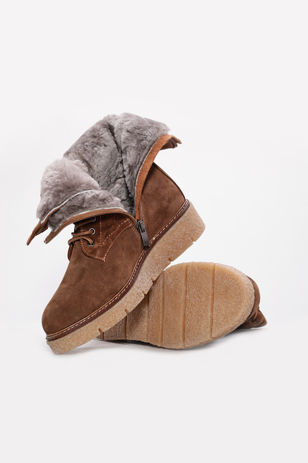 Hakiki Deri Kürklü Kadın Klasik Bot 657KZA2504 - Görsel 5