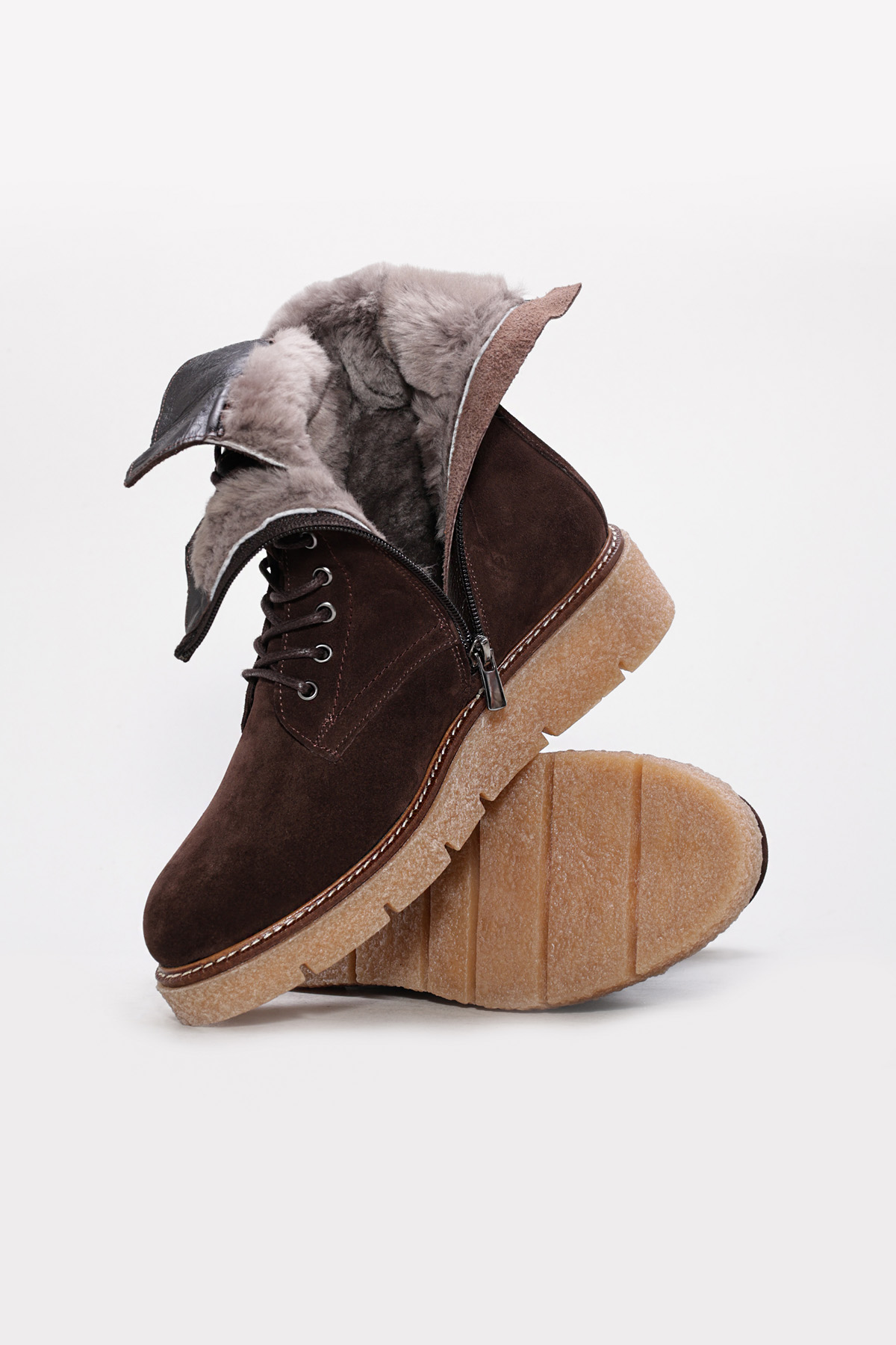 Hakiki Deri Kürklü Kadın Klasik Bot 657KZA2504 - Görsel 4