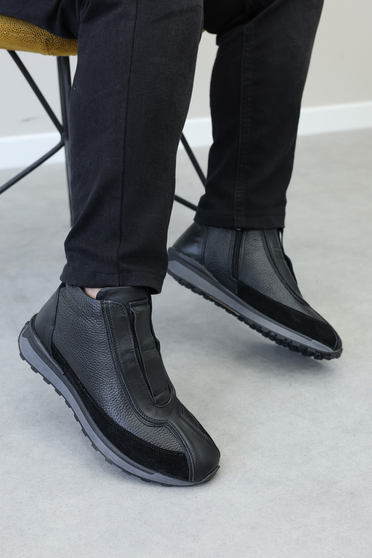 Hakiki Deri Kürklü Erkek Klasik Bot 856KMA528 - Görsel 2