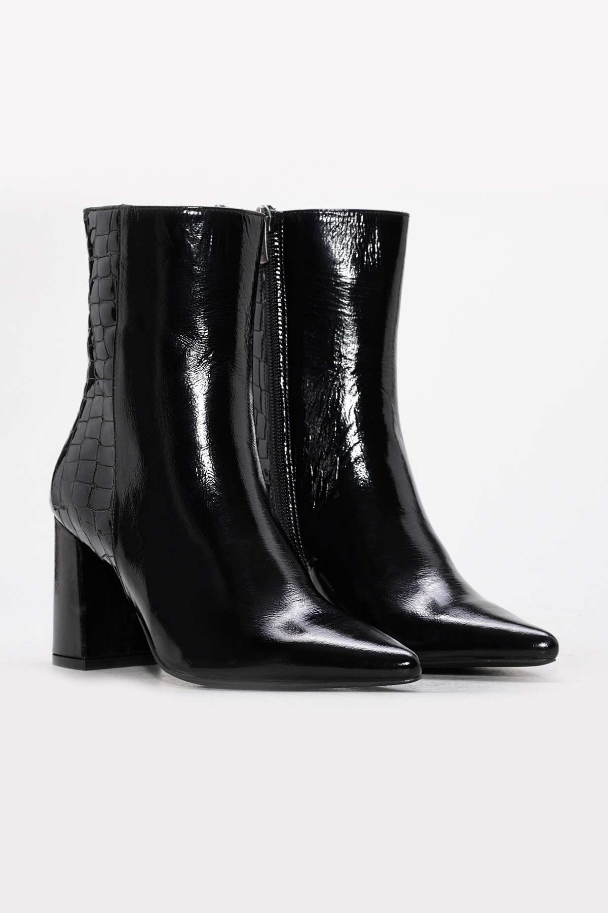 Hakiki Deri Kadın Kalın Topuklu Bot 215DZA3211 - Görsel 5