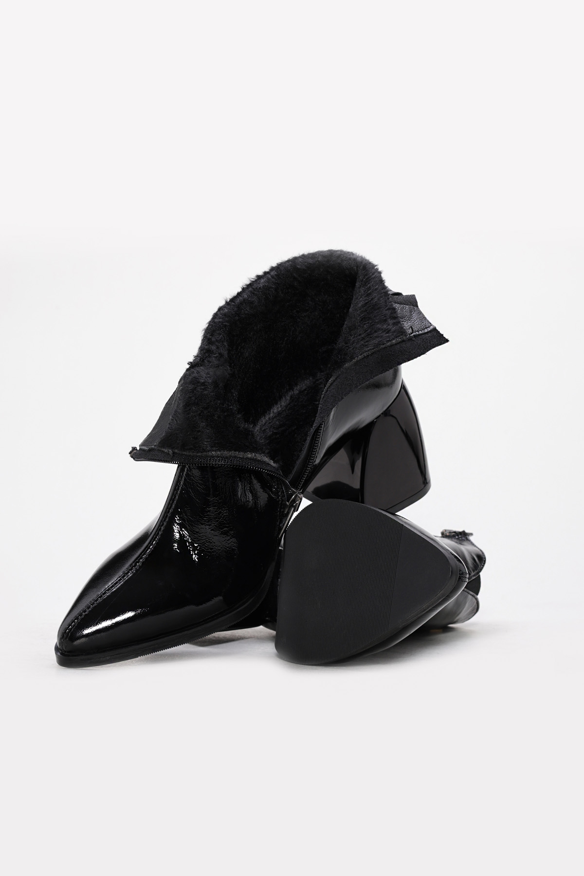 Hakiki Deri Kadın Kalın Topuklu Bot 064SZA805 - Görsel 4