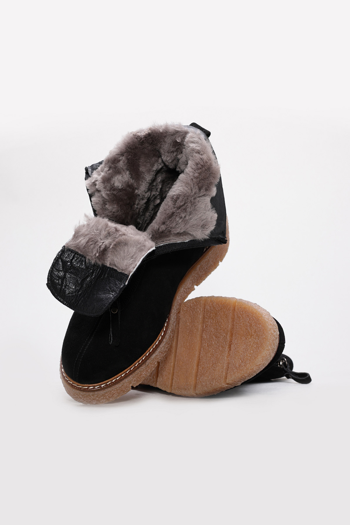 Hakiki Deri Kürklü Kadın Klasik Bot 657KZA2502 - Görsel 4