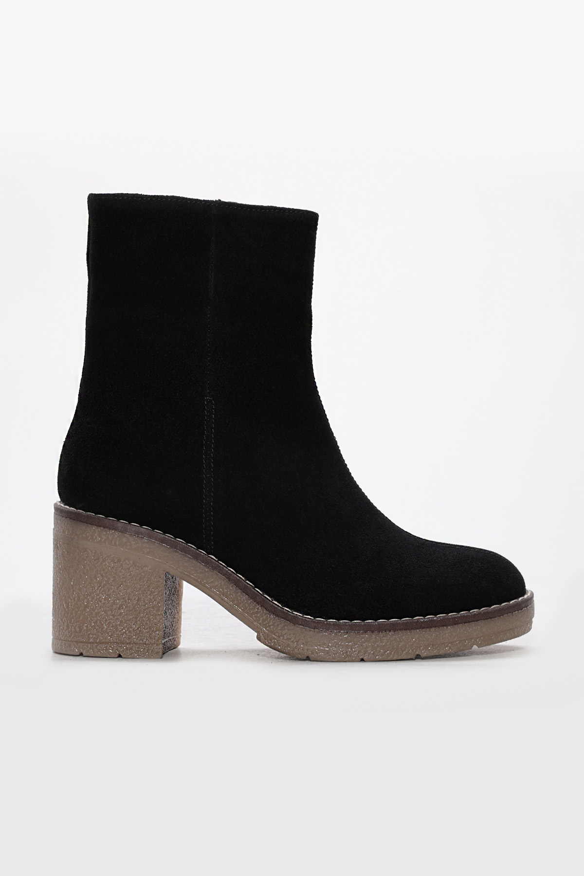 Hakiki Deri Kürklü Kadın Kalın Topuklu Bot 657SZA2505 - Görsel 2