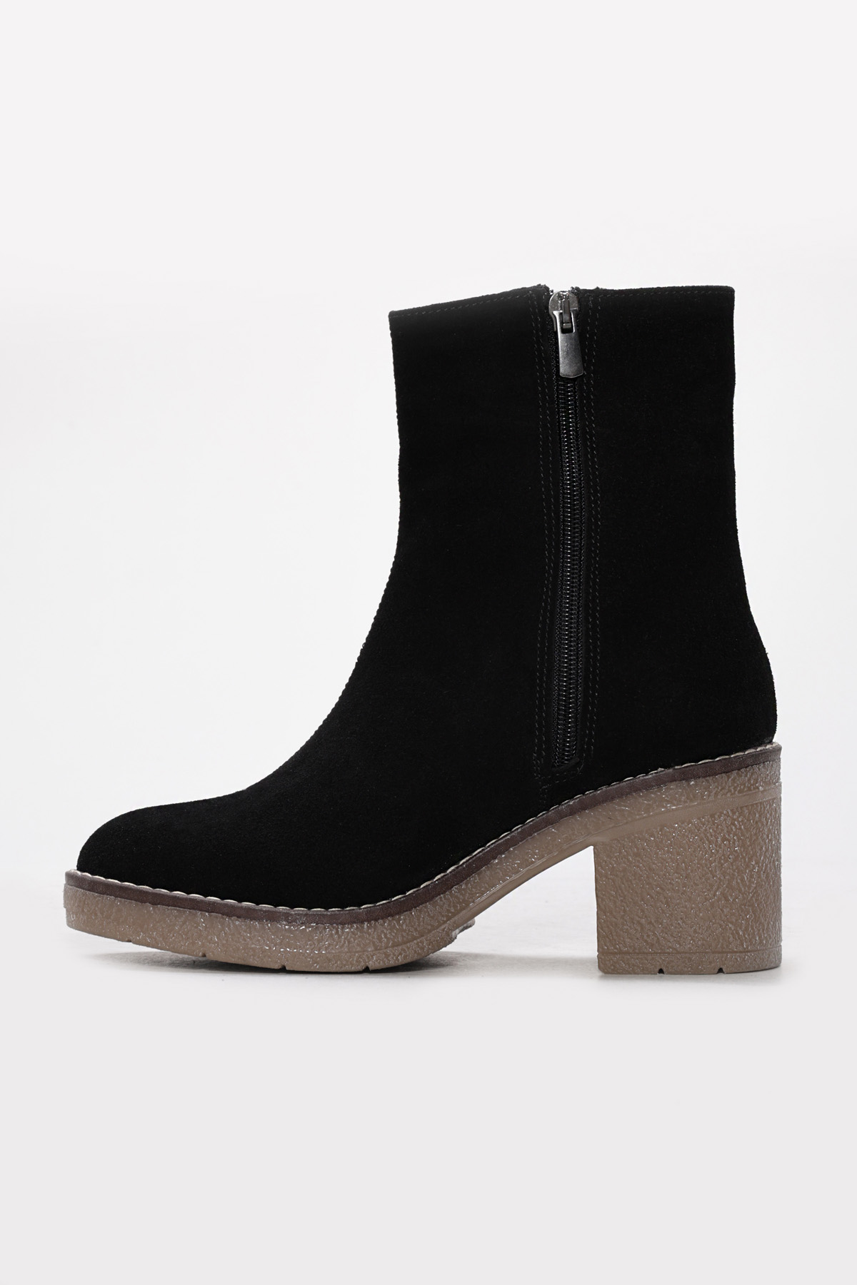 Hakiki Deri Kürklü Kadın Kalın Topuklu Bot 657SZA2505 - Görsel 3