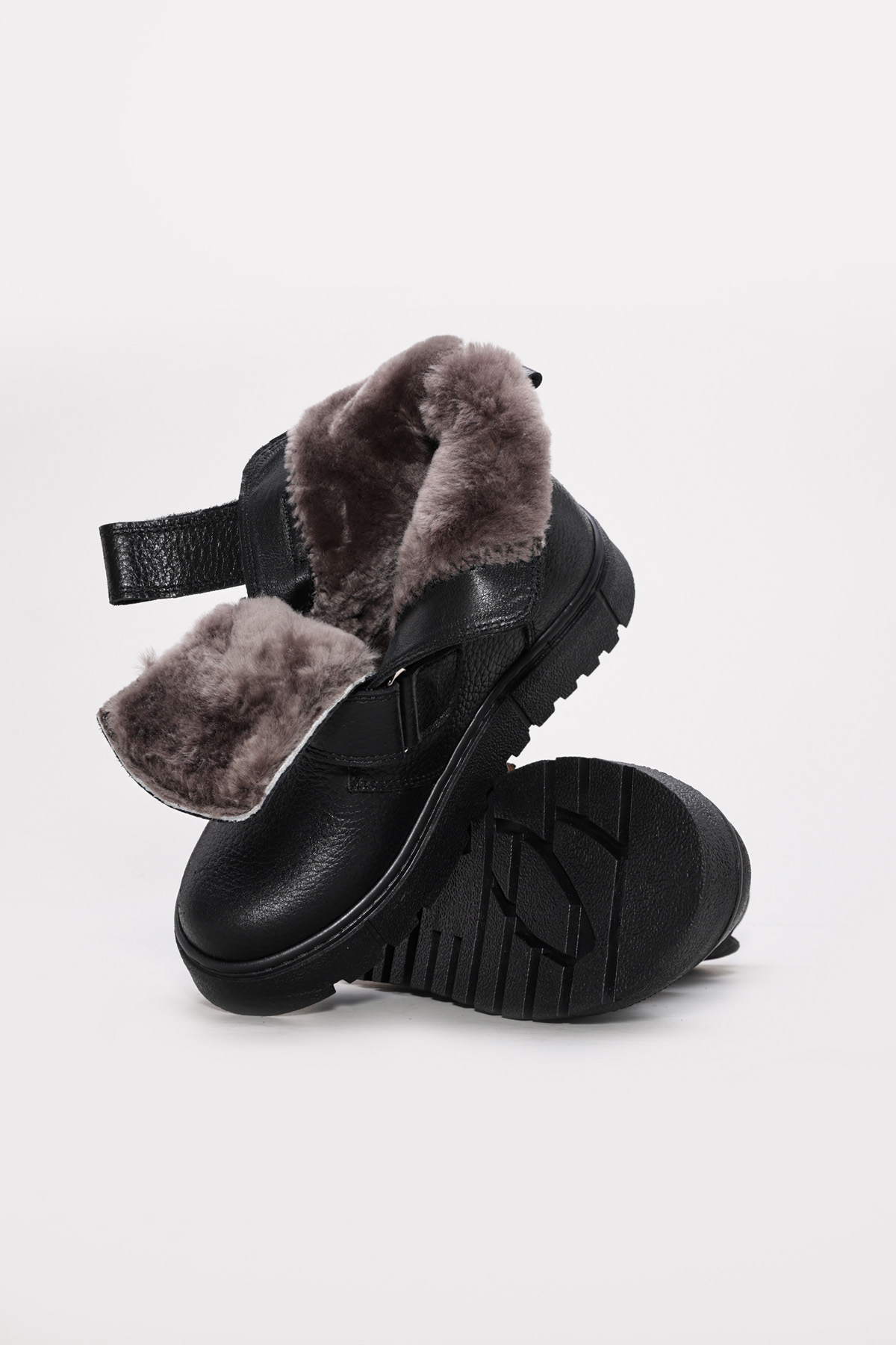 Hakiki Deri Kürklü Unisex Çocuk Klasik Bot 769KXA134 - Görsel 5