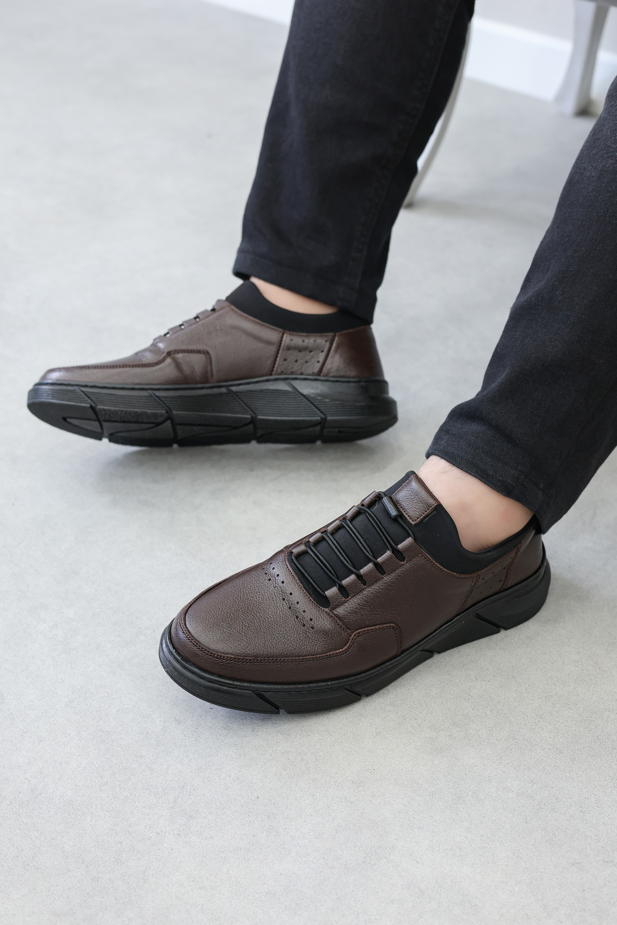 Hakiki Deri Erkek Casual Ayakkabı 126MA137 - Görsel 2