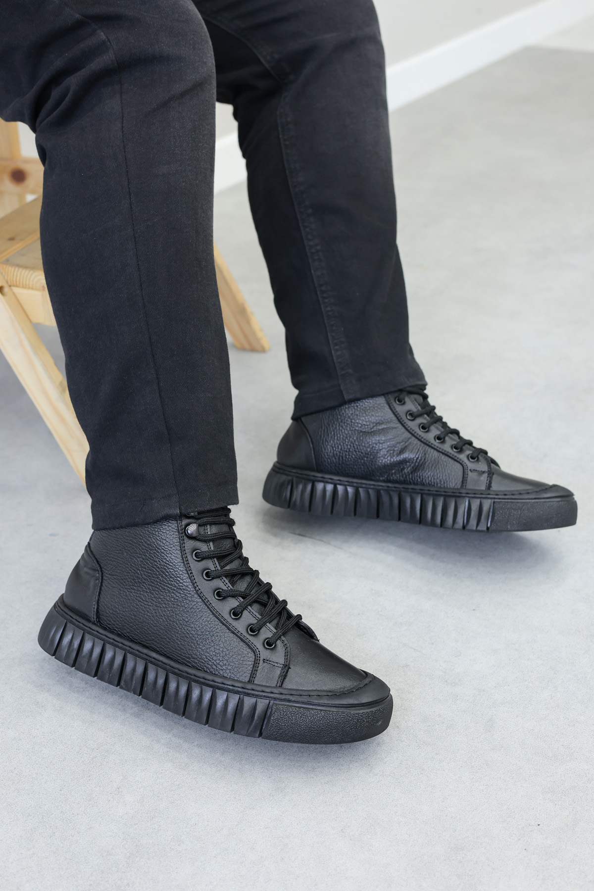 Hakiki Deri Kürklü Erkek Spor Bot 951KMA5000 - Görsel 2