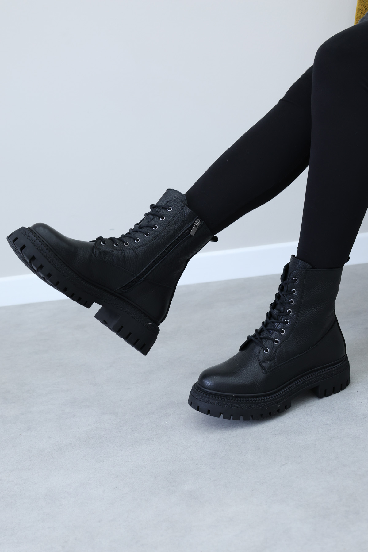 Hakiki Deri Kürklü Kadın Klasik Bot 657KZA2512 - Görsel 7