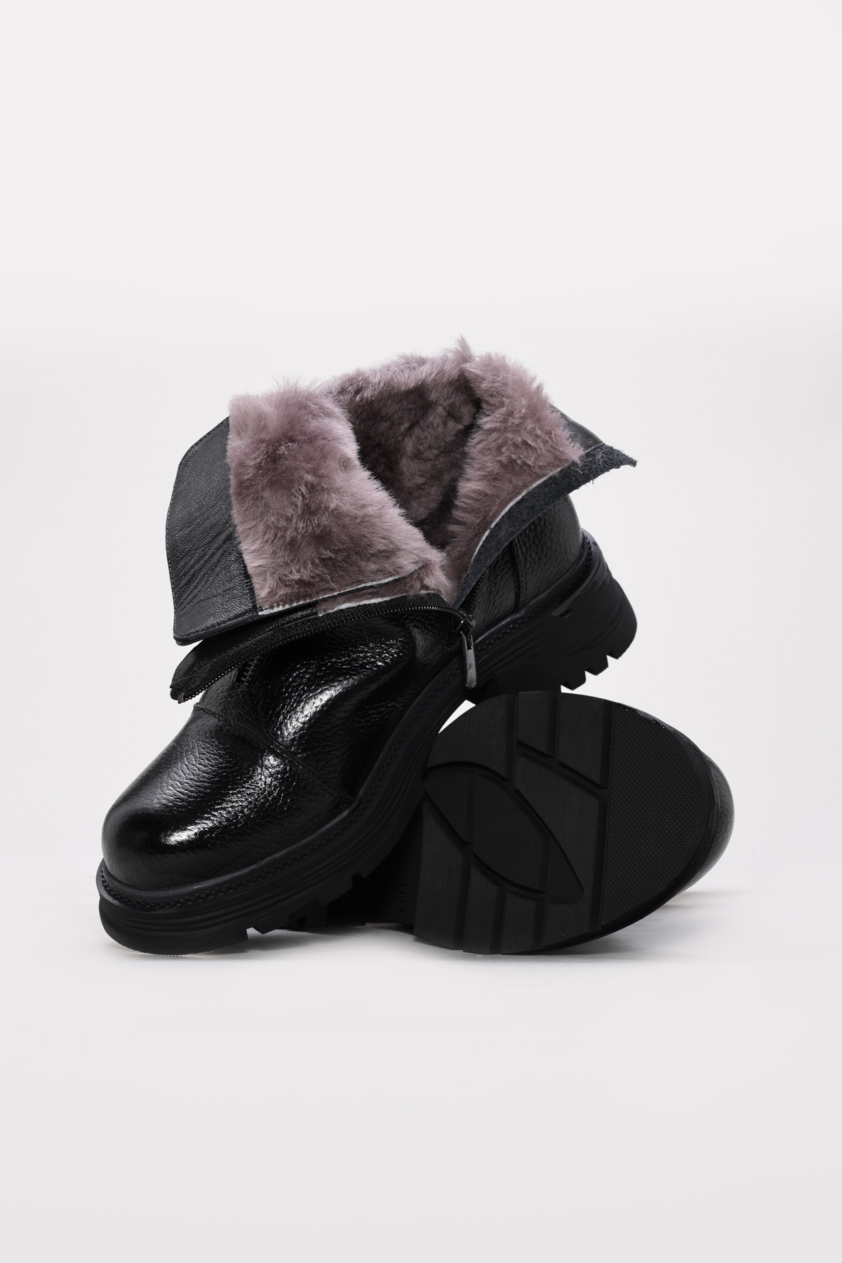 Hakiki Deri Kürklü Kadın Klasik Bot 733KZA2308 - Görsel 5