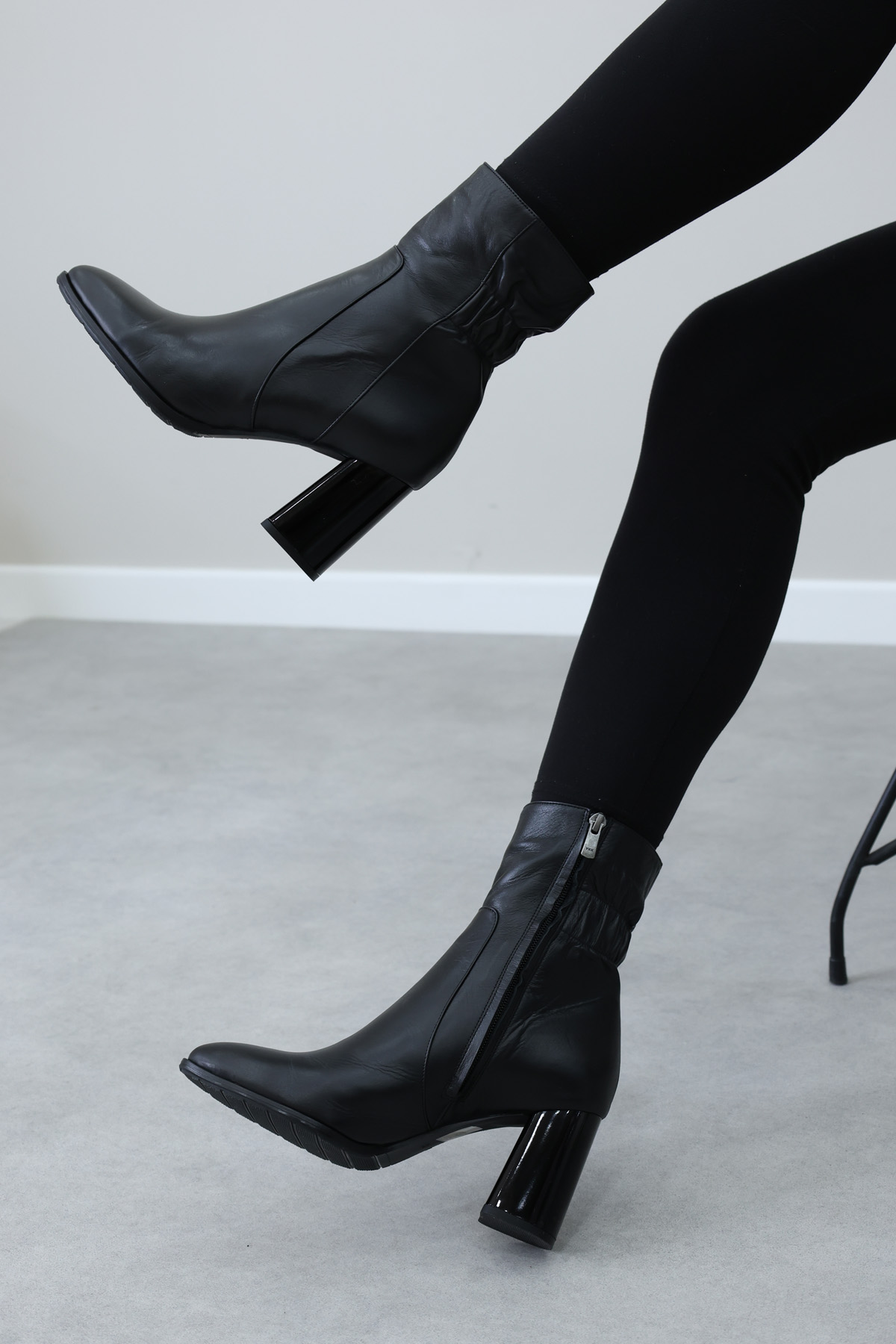 Hakiki Deri Kadın Klasik Bot 264SZA687 - Görsel 2