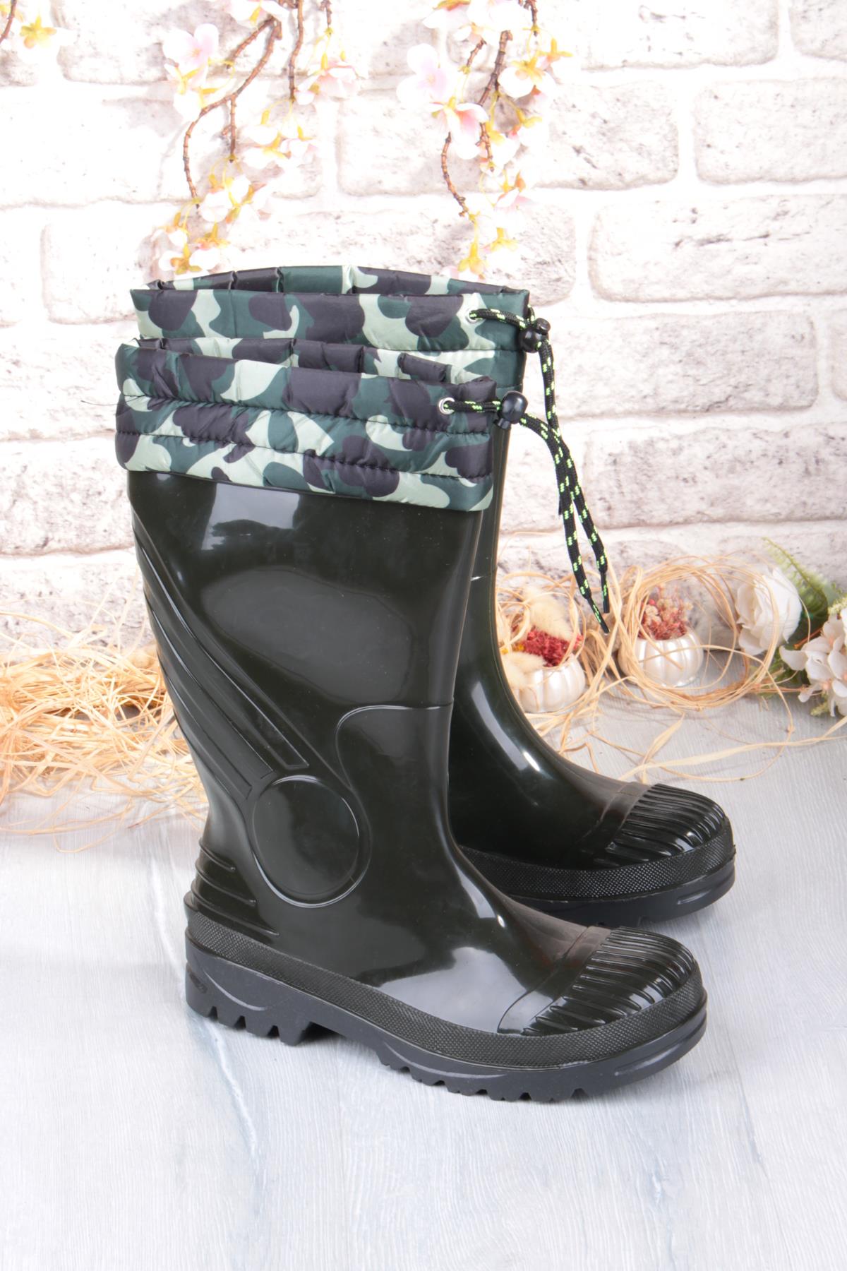 1198 Ulaş İçi Kürklü 33 Cm Uzunluk Pvc %100 Su Geçirmez Tarım Çiftçi Sulama İş Çizmesi - Görsel 5